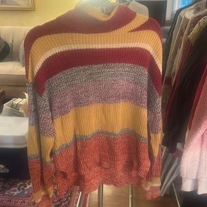 Urban outfitters stripped turtle neck knitted sweater
